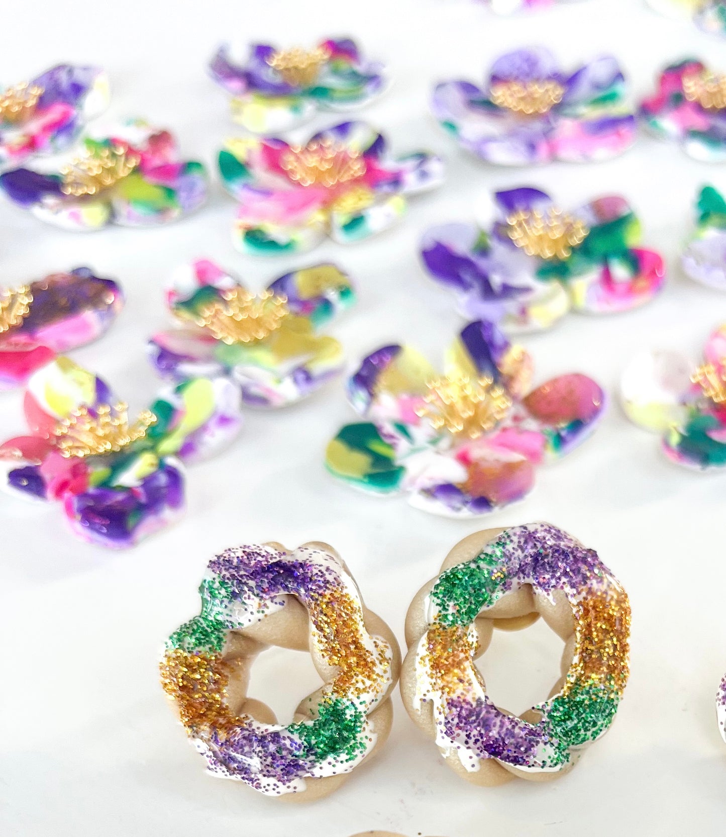 King Cake Studs