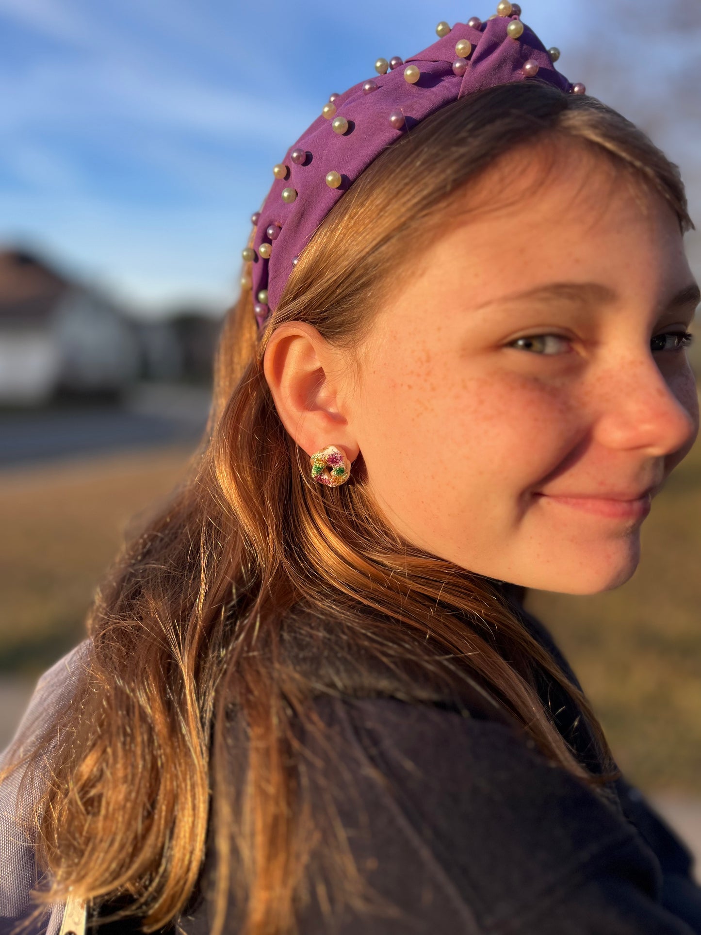 King Cake Studs