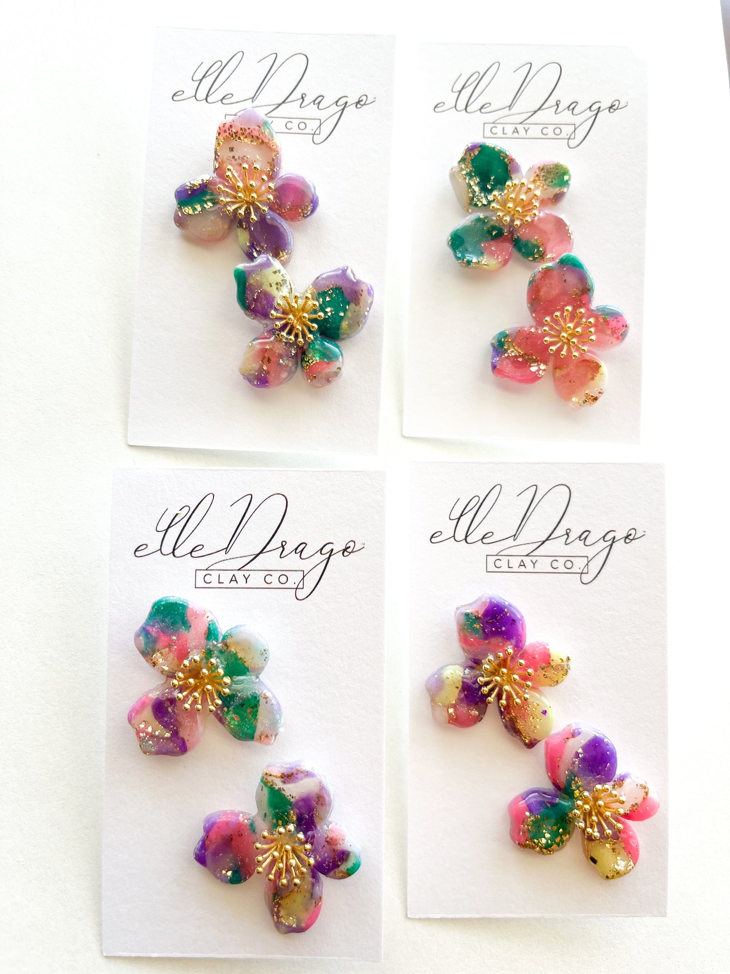 Estelle translucent Flower studs