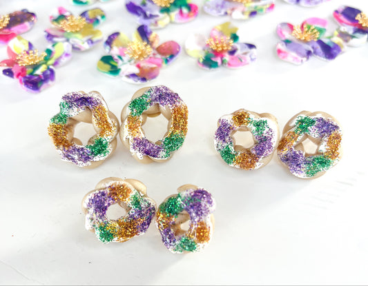 King Cake Studs